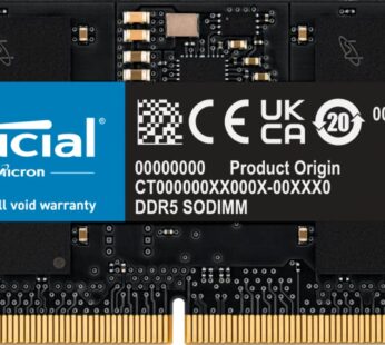 Crucial RAM 16GB DDR5 4800MHz CL40 Laptop Memory CT16G48C40S5