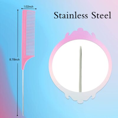 Geiserailie 3 Pcs Slick Back Hair Brush Set Bristle Hair Brush Edge Control Brush Teasing - Image 3
