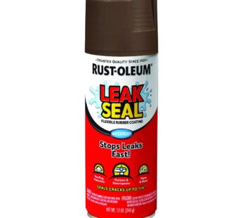 Rust-Oleum 267976 LeakSeal Flexible Rubber Coating Spray, 12 Ounce, Brown