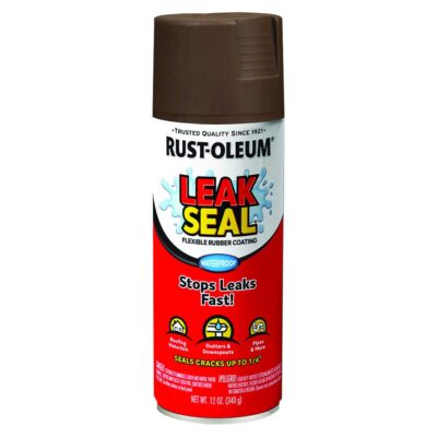 Rust-Oleum 267976 LeakSeal Flexible Rubber Coating Spray, 12 Ounce, Brown
