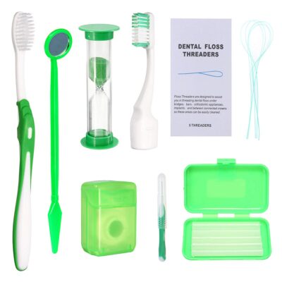 Braces Cleaning Kit for Teeth, Portable Orthodontic Toothbrush Kit Oral Care Dental Travel