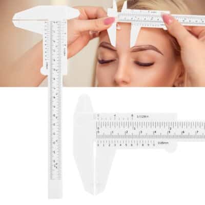 Vernier Caliper Waterproof Plastic Eyebrow Permanent Makeup Ruler Students Experimental Me - Image 3