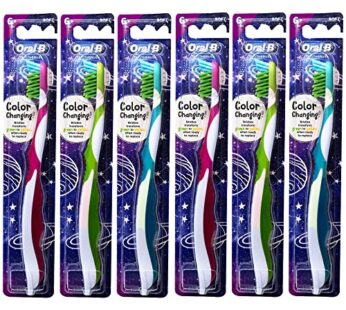 Oral-B Pro-Health Junior CrossAction Galaxy Toothbrush, Ages 6+, Soft – Pack of 6