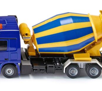 SIKU 3539, Cement Mixer, 1:50, Metal/Plastic, Yellow/Blue, Rotating Drum