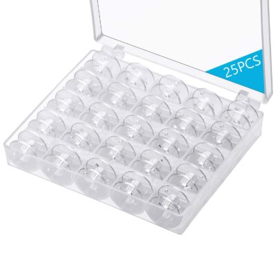 Eoehro 25 Pcs Bobbins for Sewing Machine, Sa156 Bobbins, Bobbins Class 15, Sewing Accessor