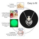 1PC Clear Heart Vial Perfume Bottle Necklaces Stainless Steel Chain Make a Wish blood vial - Image 7