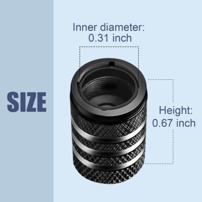 Tire Valve Stem Cap Cover - (5 Pack) Tire Air Cap Metal with Plastic Liner Corrosion Resis - Image 3