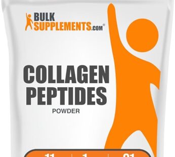 BulkSupplements.com Collagen Peptides Powder – Collagen Supplement, Bovine Collagen Powder – Powdered Collagen, Hydrolyzed & Gluten Free, 11g per Serving, 1kg (2.2 lbs) (Pack of 1)