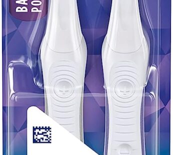 Oral-B Pulsar 3D White Pulsar Battery Toothbrush, Soft, 2 Count (Colors May Vary)