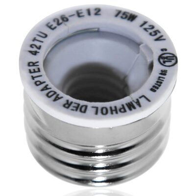 SpiritLED (6-Pack) E26 E27 to E12 Socket Adapter,UL Listed Medium Screw E26 to Candelabra - Image 2