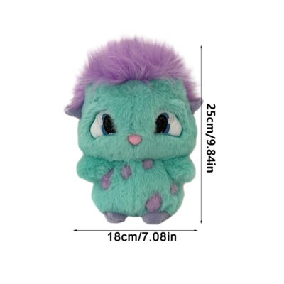 Furry Bibble Plushies, Purple Hair Kawaii Chubby Elf Plush Doll, Super Soft Hit Animated M - Image 6