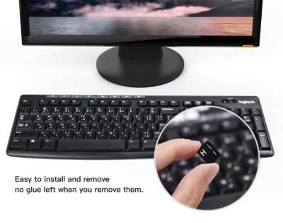 2 Pack Arabic Keyboard Stickers,Transparent Background Keyboard White Large Lettering Repl - Image 6