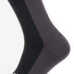 SEALSKINZ Unisex Waterproof Cold Weather Knee Length Sock, Black/Grey, Large - Image 8