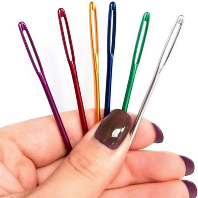 yklbpd 12pieces Yarn Darning Needle Large Big Eye Weaving Needle,Tapestry Needle Bent Need - Image 7