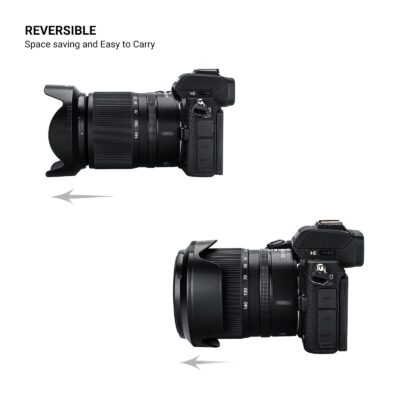Lens Hood for NIKKOR Z DX 18-140mm F3.5-6.3 VR Lens, Reversible Lens Shade Replace Nikon H - Image 3