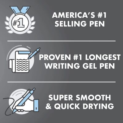Pilot G2 pens retractable Gel Roller ballpoint 07 Fine pt Black & Blue Bundle (6) - Image 4