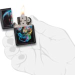 Zippo Colorful Skull Black Matte Pocket Lighter - Image 5