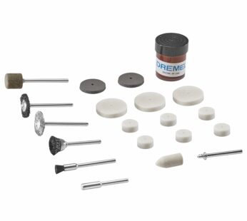 Dremel 726-01 Cleaning & Polishing Rotary Tool Accessory Kit with Storage Case, 20-Piece S