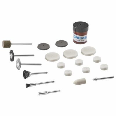 Dremel 726-01 Cleaning & Polishing Rotary Tool Accessory Kit with Storage Case, 20-Piece S
