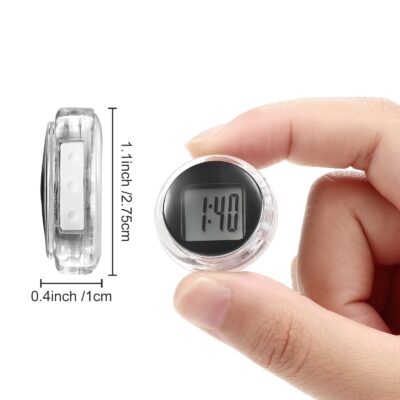 Frienda Mini Motorcycle Clocks Waterproof Stick-On Motorbike Mount Watch Digital Clocks fo - Image 2