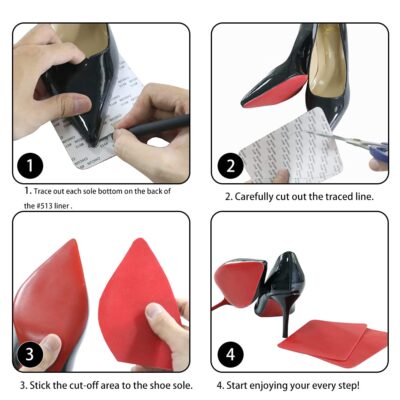 Dr. Foot Shoe Sole Protectors for high-Heels, Self Adhesive Silicone Non-Slip Shoes Cover - Image 2