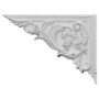 Ekena Millwork SB08X06FL-L Flower, Left Stair Brackets, 8 5/8"W x 6 1/4"H x 5/8"D, Primed