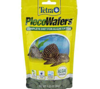 Tetra PlecoWafers 86 Grams, Nutritionally Balanced Fish Food For Algae Eaters , 3.03 Ounce