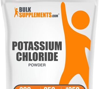 BulkSupplements.com Potassium Chloride Powder – Potassium Supplement Powder, Potassium Chloride Salt Substitute, Potassium Salt – Gluten Free, 200mg per Serving, 250g (8.8 oz) (Pack of 1)