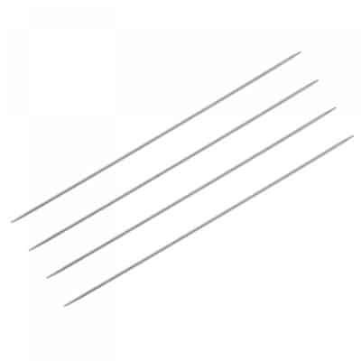 uxcell 2 Pairs Knitting Needle Set, 2.2mm Diameter 9.84 Inches Length Stainless Steel Doub