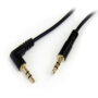 StarTech.com 1 ft. (0.3 m) Right Angle 3.5 mm Audio Cable - 3.5mm Slim Audio Cable - Male/