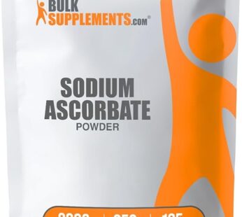 BulkSupplements.com Sodium Ascorbate Powder – for Immune Support, Sodium Ascorbate Vitamin C – Buffered Vitamin C, Gluten Free, 2000mg per Serving, 250g (8.8 oz) (Pack of 1)