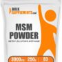 BulkSupplements.com MSM Powder - Methylsulfonylmethane, MSM Supplement - MSM Pure Powder, MSM 3000mg - for Joint Health, Gluten Free, 3000mg per Serving, 250g (8.8 oz) (Pack of 1)