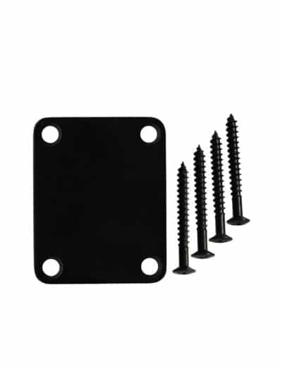 Metallor Guitar Neck Plate Standard 4 Holes with Screws 64 x 51mm Compatible with Strat Te - Image 5