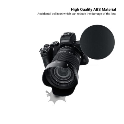 Lens Hood for NIKKOR Z DX 18-140mm F3.5-6.3 VR Lens, Reversible Lens Shade Replace Nikon H - Image 4
