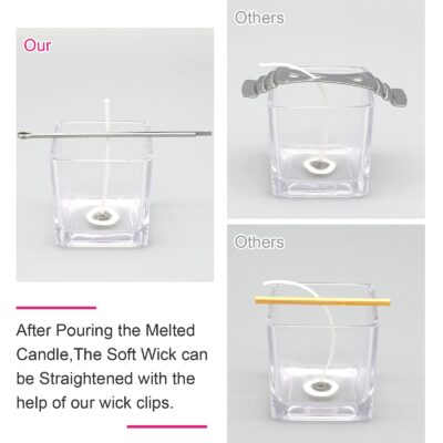 Candel Wick Holders, 4.7 Inch Wick Holders for Candle Making, 25 Pcs Metal Wick Centering - Image 4