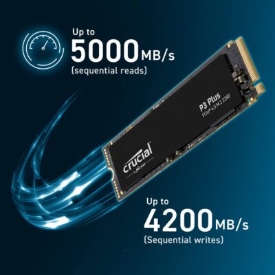 Crucial P3 Plus 2TB PCIe Gen4 3D NAND NVMe M.2 SSD, up to 5000MB/s - CT2000P3PSSD8 - Image 3
