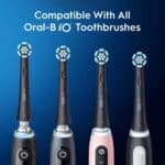 Oral-B iO Gentle Care Replacement Heads, Electric Toothbrush Brush Heads, Black, 4 Count - Image 4