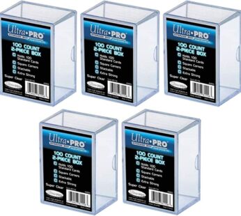Ultra Pro Pack of 5 – 100 Count 2 Piece Storage Box