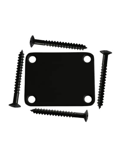 Metallor Guitar Neck Plate Standard 4 Holes with Screws 64 x 51mm Compatible with Strat Te - Image 4