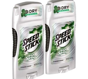 Speed Stick Original Antiperspirant & Deodorant, Irish Spring 2.70 oz (Pack of 2)