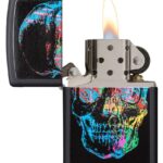 Zippo Colorful Skull Black Matte Pocket Lighter - Image 3