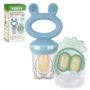 Haakaa Baby Fruit Food Feeder & Mini Freezer Nibble Tray Combo, Breastmilk Popsicle Molds