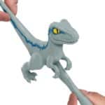 Heroes of Goo Jit Zu Jurassic World - Chomp Attack Stretch Blue Velociraptor Action Figure - Image 4