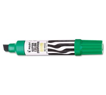 PILOT Jumbo Refillable Permanent Marker, Broad Chisel Tip, Green