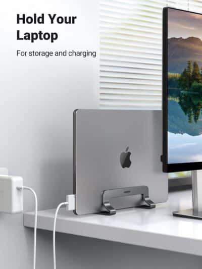UGREEN Vertical Laptop Stand Holder for Desk Compatible with MacBook Pro, MacBook Air Stan - Image 5