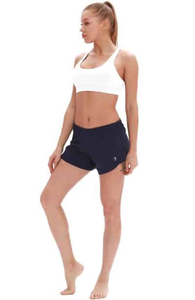 icyzone Padded Strappy Sports Bra Yoga Tops Activewear Workout Clothes for Women (M, Off W - Image 2