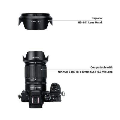 Lens Hood for NIKKOR Z DX 18-140mm F3.5-6.3 VR Lens, Reversible Lens Shade Replace Nikon H - Image 5