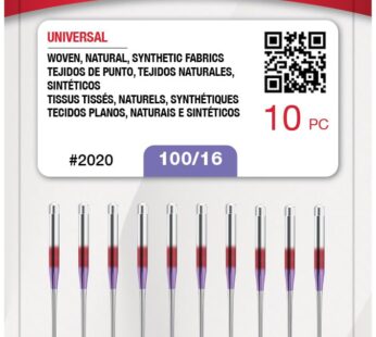 SINGER 10-Pack Universal 2020 Sewing Machine Needles, Size 100/16