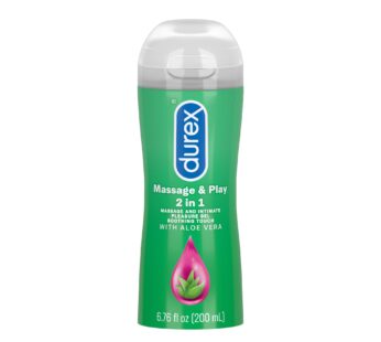 Durex Water Based Lube for Sex, Touch & Play Personal Lubricant with Aloe Vera, Anal Lube