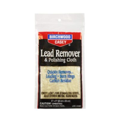 BIRCHWOOD CASEY Lead Remover & Polishing Cloth Durable Lightweight 6"x9" Cleaning Rag for